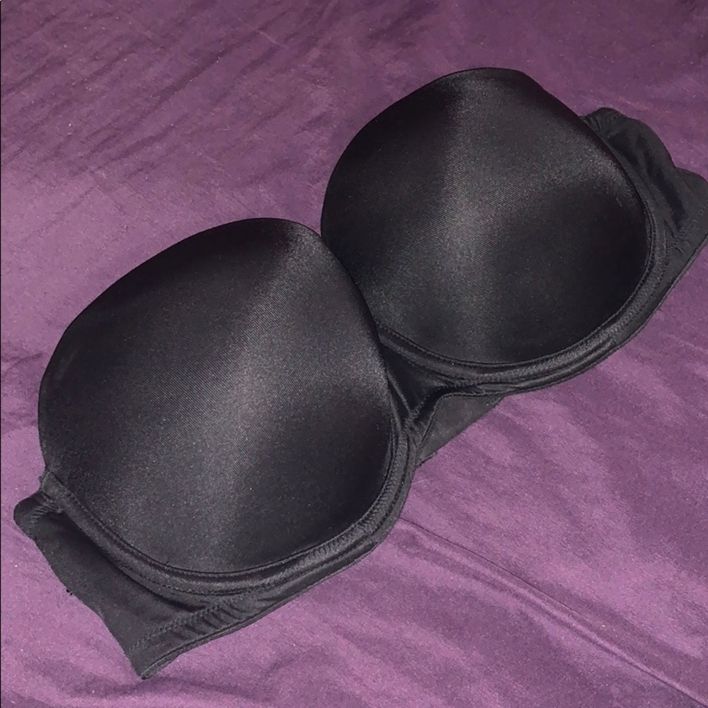 Victoria’s Secret PINK push up strapless bra black